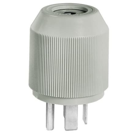 Bryant Straight Blade Plug, 15-60P, 60 A, 250V AC, 3 Pole, Screw Terminals, Grounded 8460NP